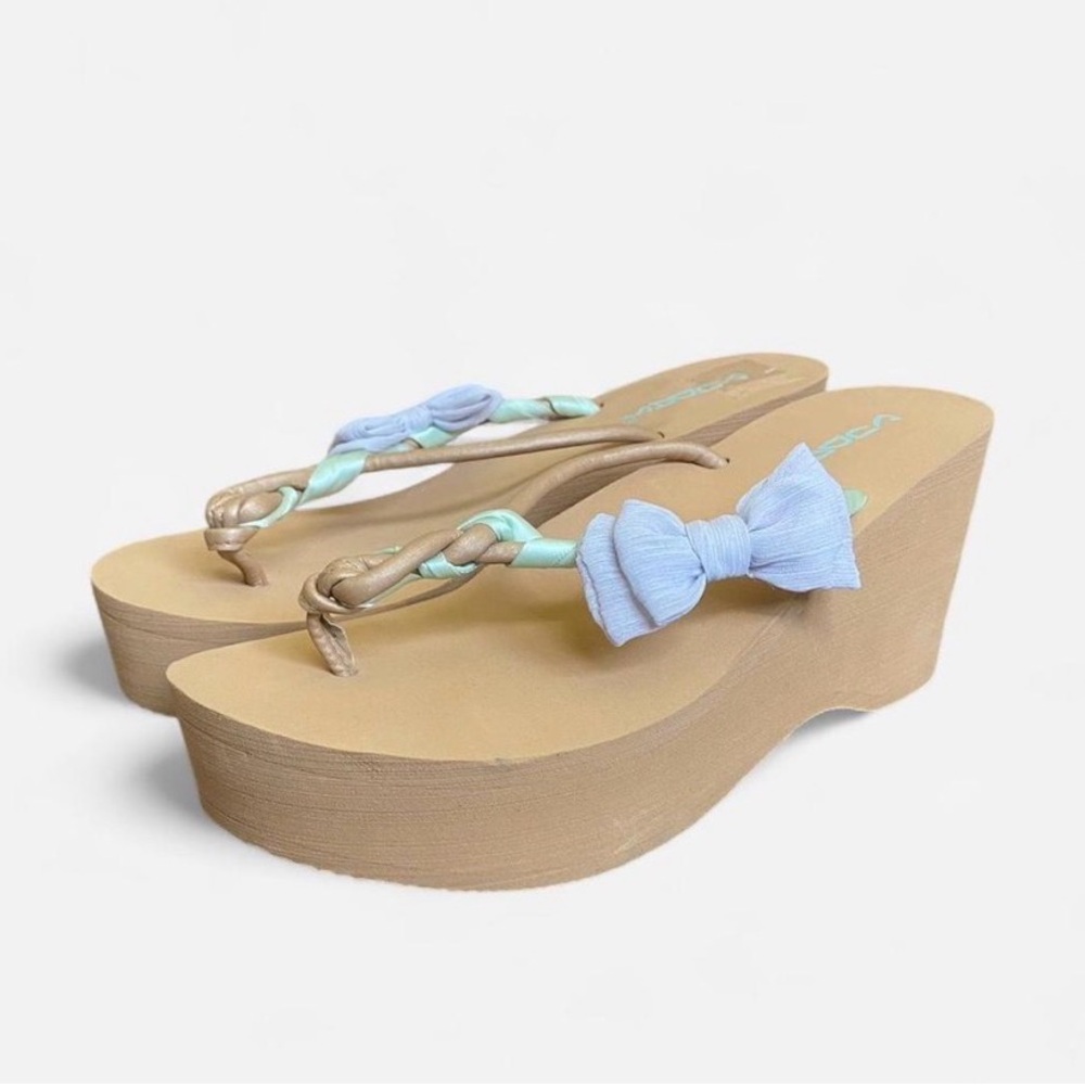 Y2K Tan Platform Foam Sandal Size 6